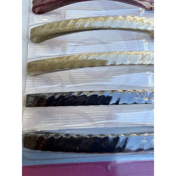 8 New Vintage Y2K 2003 Scunci Stay Tight Clasp Clip Hair Barrettes Multicolor - Picture 2 of 5